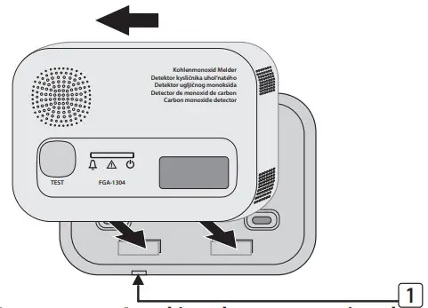 Attaching alarm to mounting plate