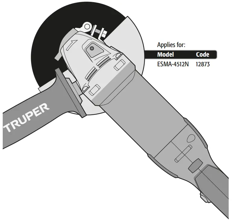 TRUPER ESMA-4512N Industrial Angle Grinder