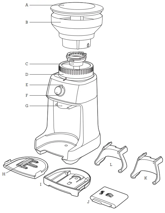 Breville BCG600 Dose Control Pro - Components