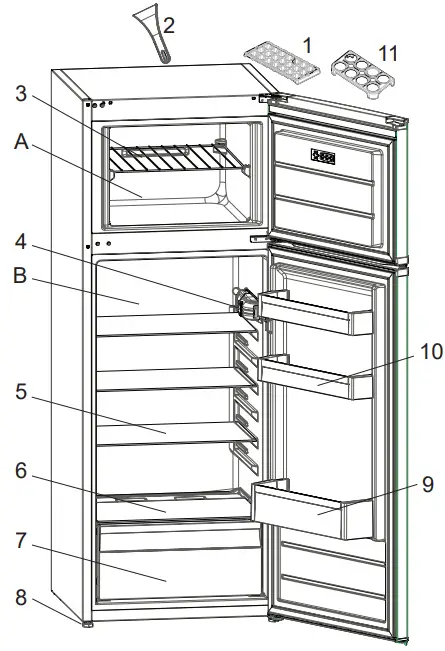 DAEWOO FTL213FWT0RS Fridge Freezer - DESCRIPTION OF THE APPLIANCE