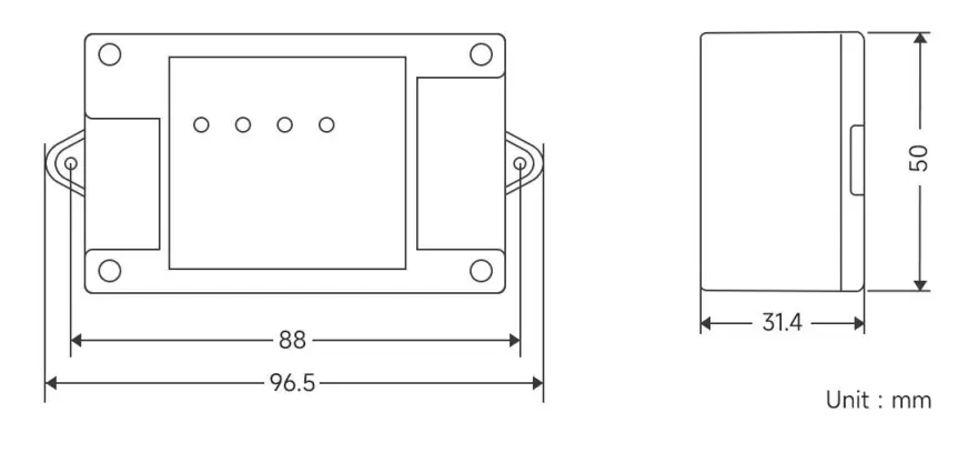 Mechanical dimension drawing