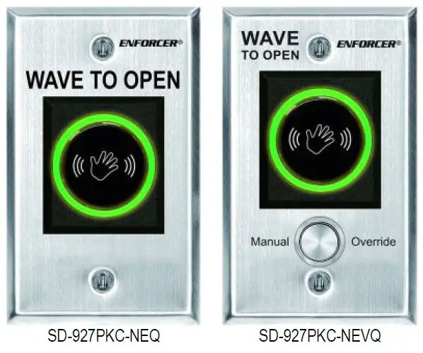 ENFORCER SD-927PKC-NEQ Wave To Open Sensor with Manual Override Button-PRODUCT