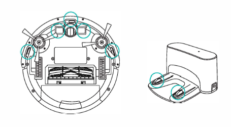 Sensors and Charging Pins
