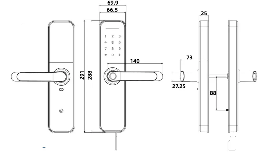 GOODUM H5-YW Smart Lock - Fig