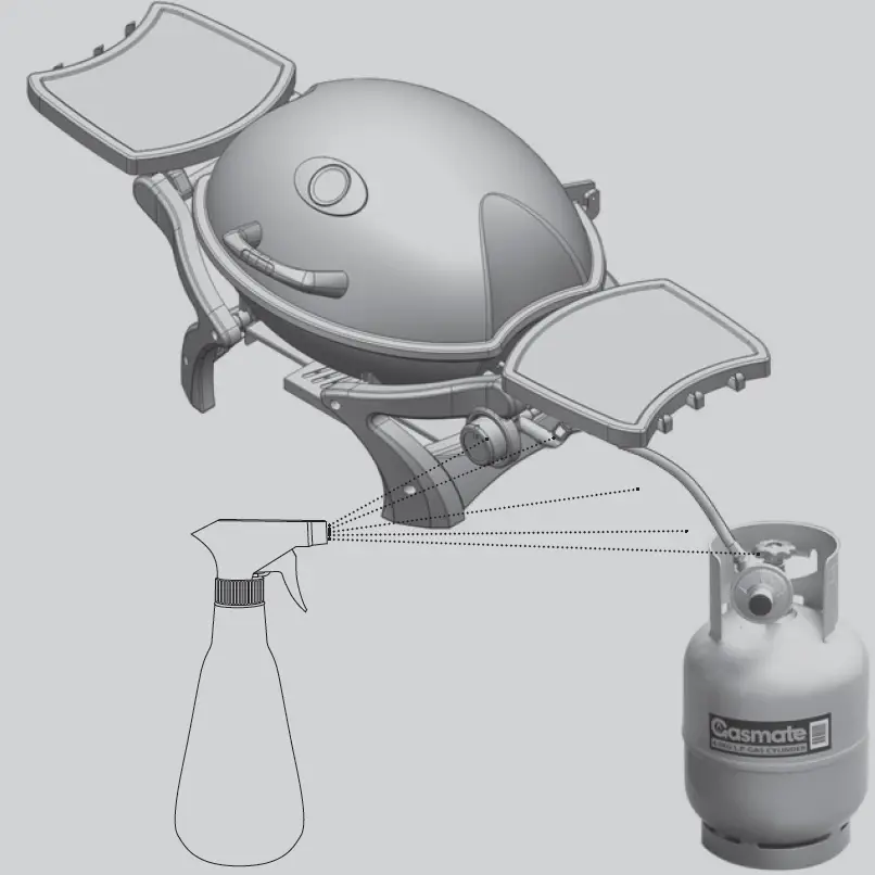 Gasmate BQ1060 ODYSSEY One Burner Portable BBQ 1