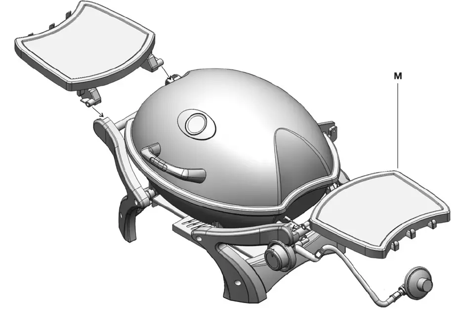 Gasmate BQ1060 ODYSSEY One Burner Portable BBQ 11