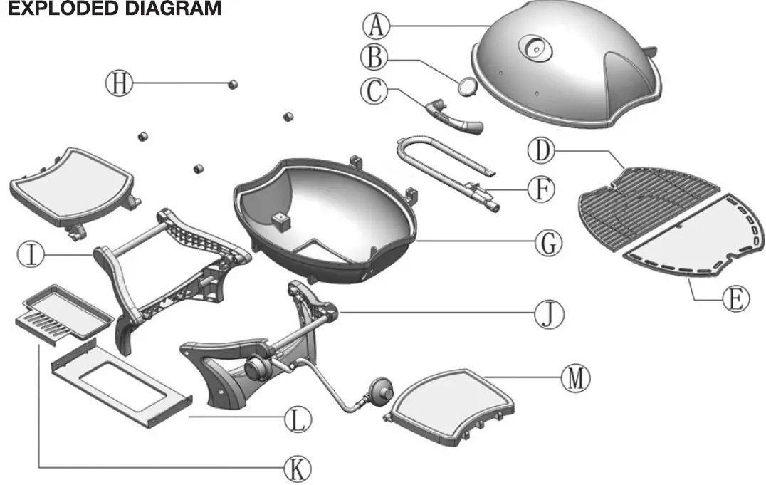 Gasmate BQ1060 ODYSSEY One Burner Portable BBQ 2
