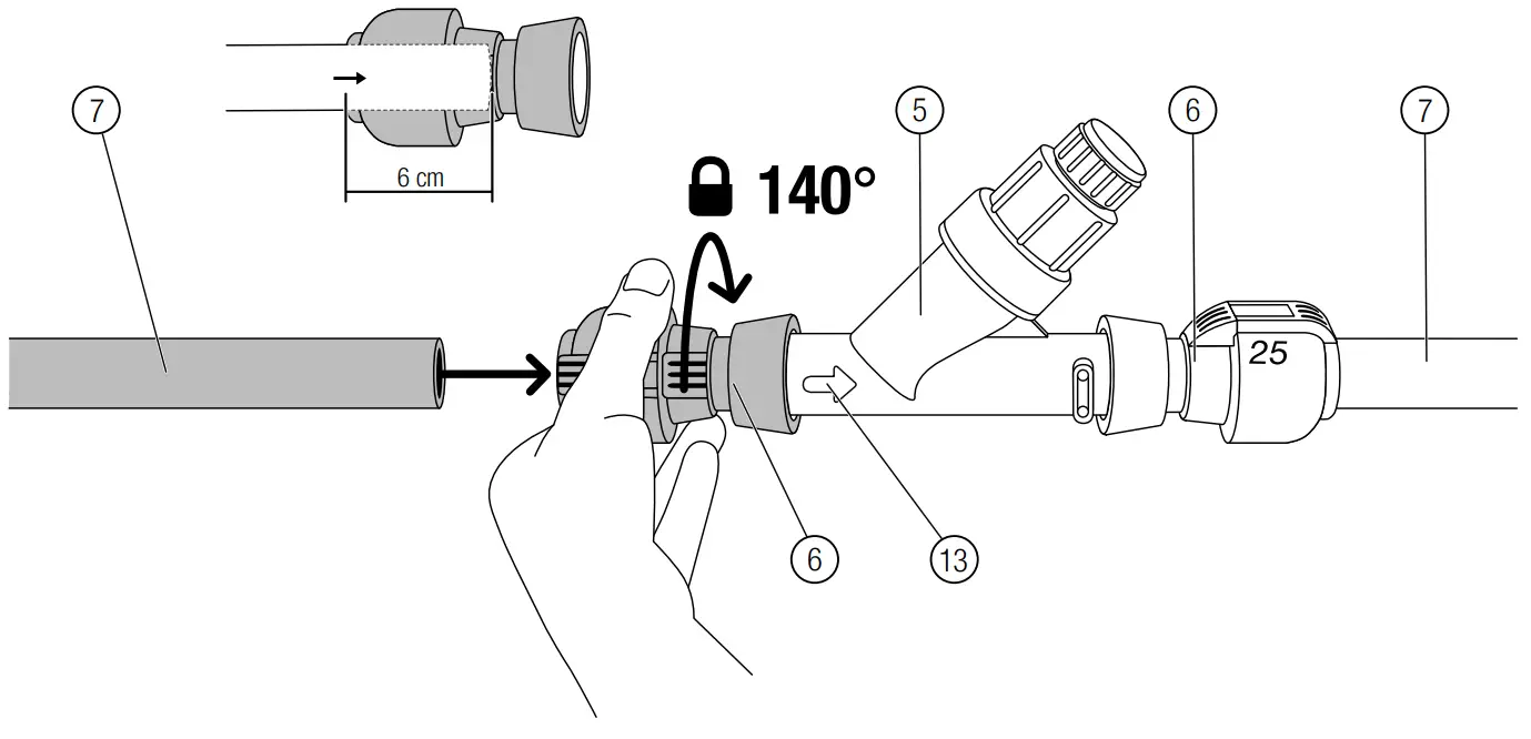 To install the pressure regulator above ground