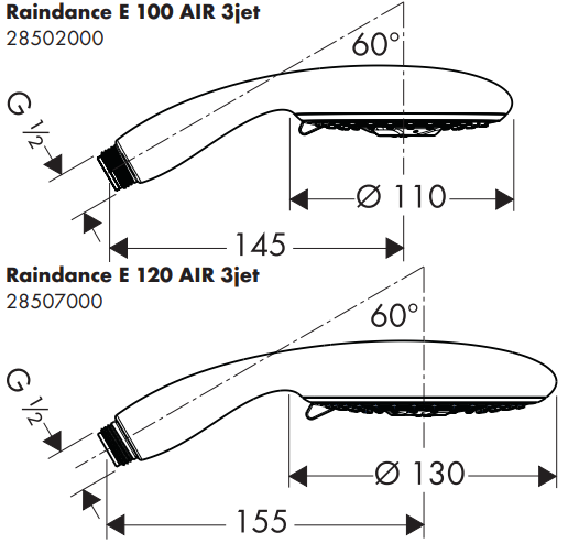 hansgrohe-28514000-Raindance-E-100-IR-3jet-Rain-Shower-Head-fig-2