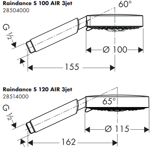 hansgrohe-28514000-Raindance-E-100-IR-3jet-Rain-Shower-Head-fig-4