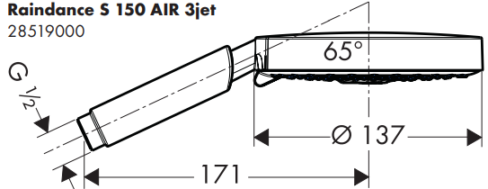 hansgrohe-28514000-Raindance-E-100-IR-3jet-Rain-Shower-Head-fig-5