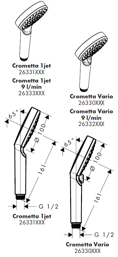 hansgrohe-26536400-Crometta-1jet-Wall-Bar-Sets-fig- (1)
