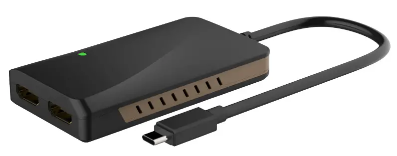 Conrad 2731195 Thunderbolt to Dual 4K HDMI Adaptor