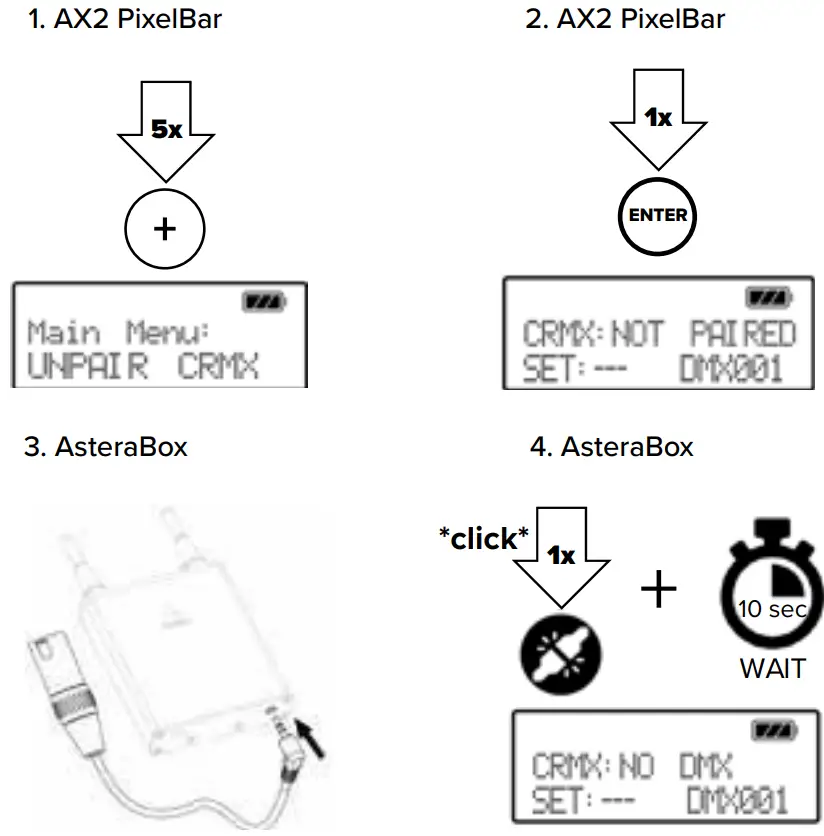 ASTERA AX2 Wireless LED Bar - Linking
