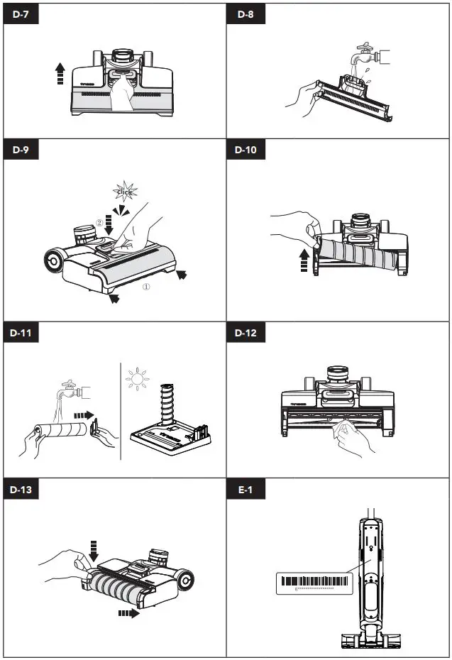 Tineco iFLOOR 3 BREEZE SERIES Compact Cordless Vacuum and Washer Instruction Manual - Fig D
