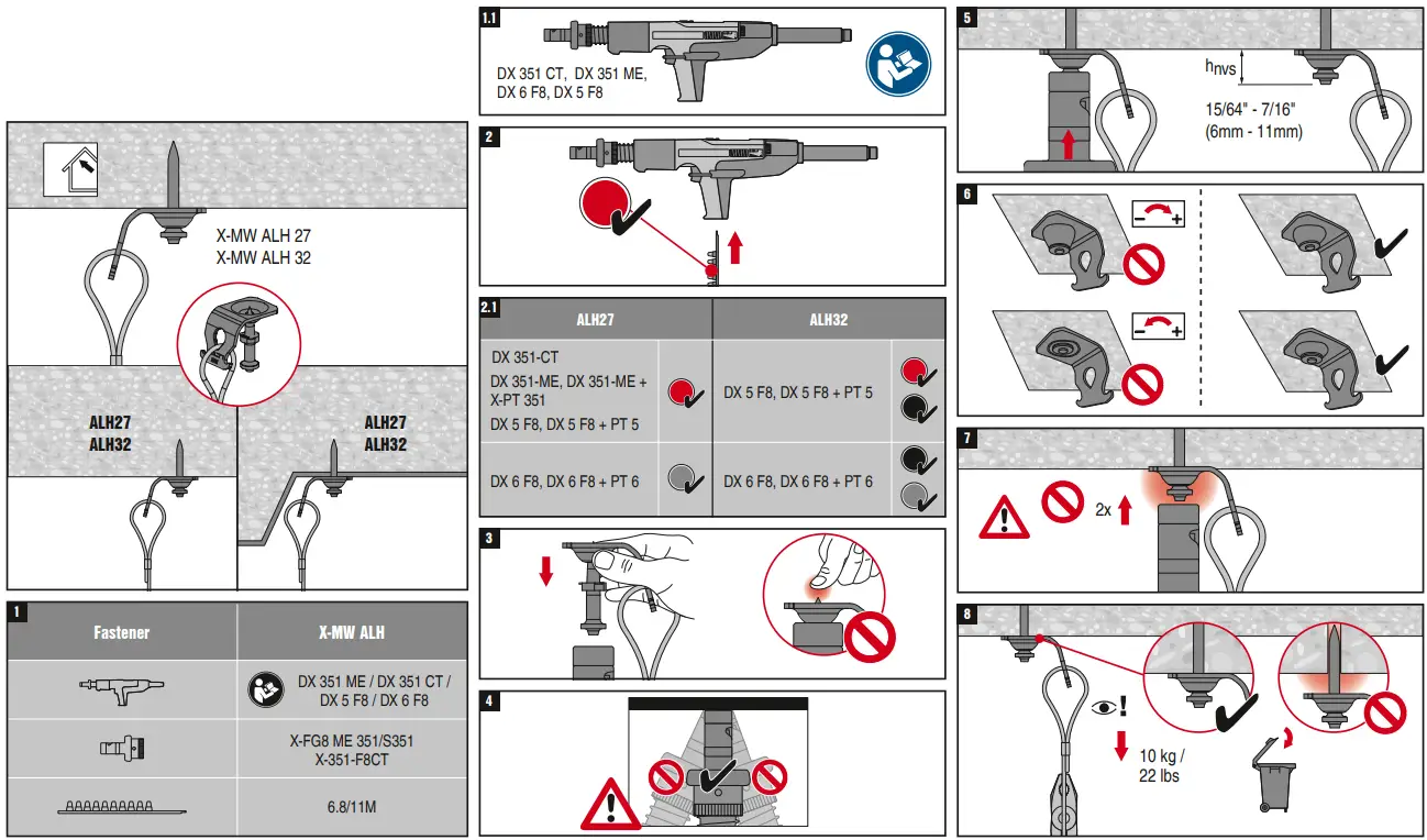 HILTI X MW ALH CL Wire Hanger System