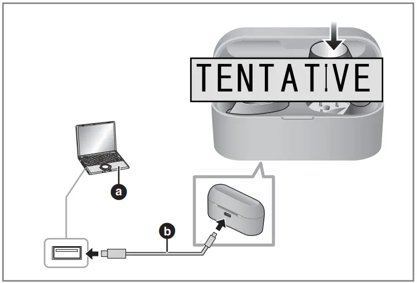 Technics EAH-AZ80 Digital Wireless Stereo Earphones - Charging