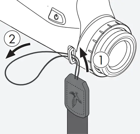 SWAROVSKI OPTIK tM 35 - ATTACHING THE CARRYING STRAP 1