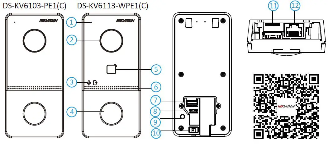 HIKVISION-DS-KV6113-WPE1-Video-Intercom-Villa-Door-Station-FIG-1