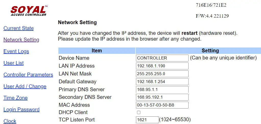 SOYAL-AR-727-CM-HTTP-Server-30