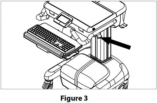 Amico LCD AIO Powered Cart with Advanced Interface - Manual Height Adjustment 3