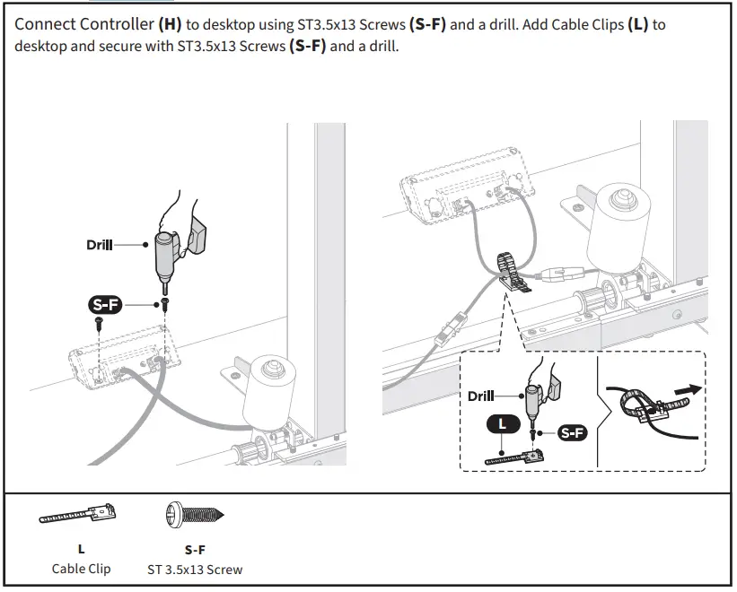 V I V O DESK-V102E Black Electric Stand Up Desk Frame Workstation - Attaching