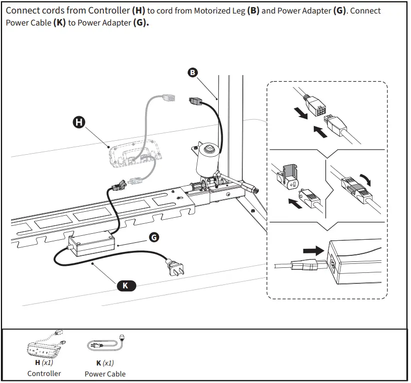 V I V O DESK-V102E Black Electric Stand Up Desk Frame Workstation - Controller