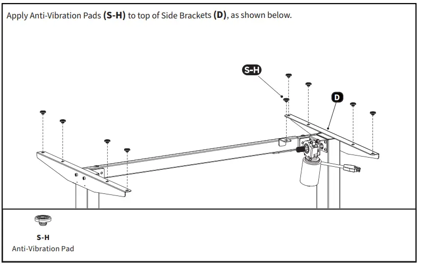 V I V O DESK-V102E Black Electric Stand Up Desk Frame Workstation - Vibration Pads