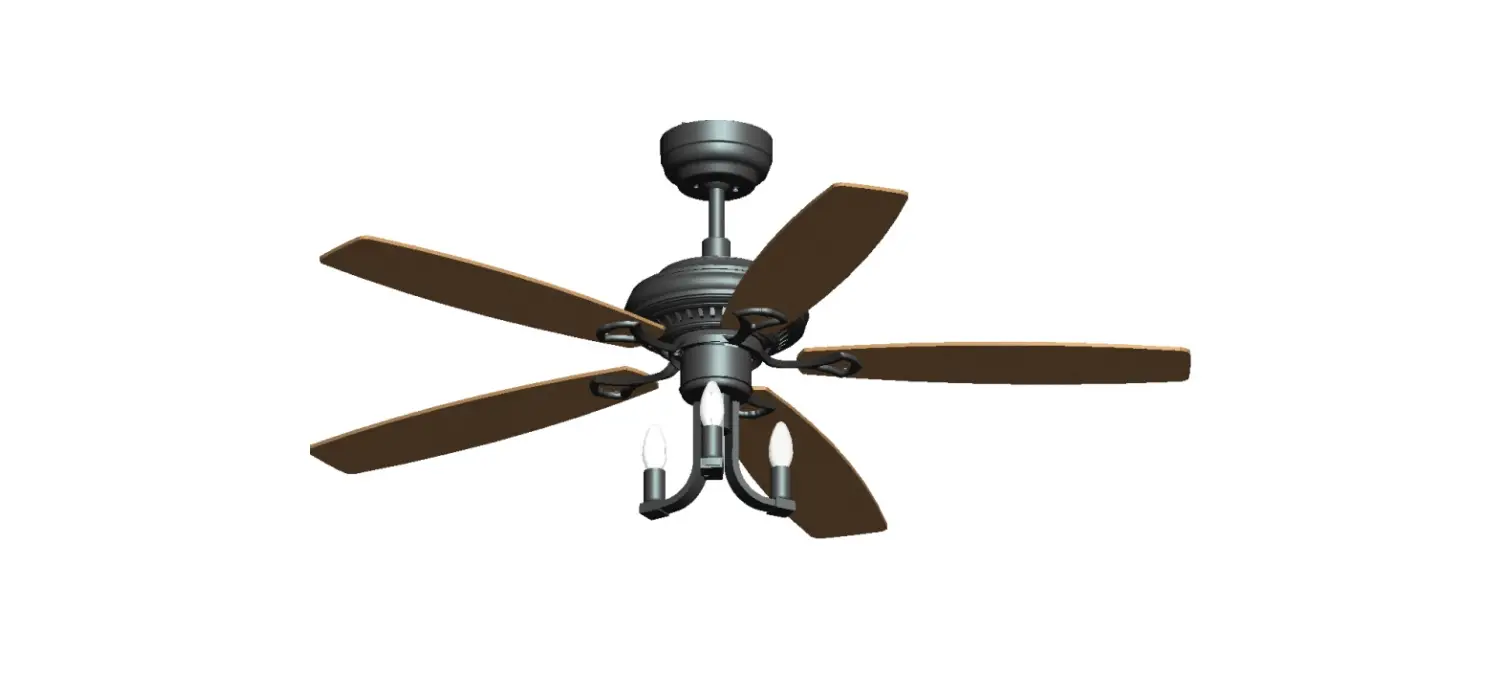 Carro Adc525dl3 Candelabra 52 Inch Black Indoor Ceiling Fan With Remote Installation Guide
