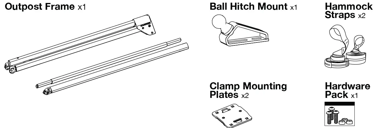 KAMMOK Outpost Vehicle Mounted Hammock Stand 1