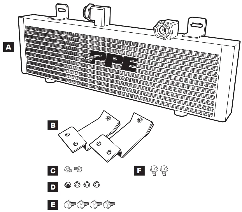 PPE 124064000 Performance Transmission Cooler Bar and Plate Style - fig