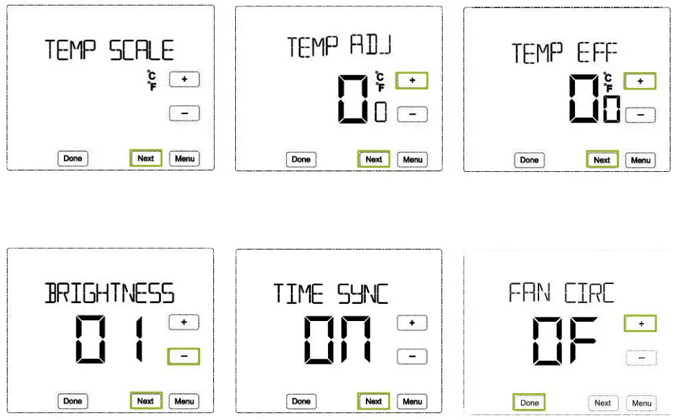 ecoer EST01 Wi-Fi Programmable Thermostat User Guide - USER SETUP