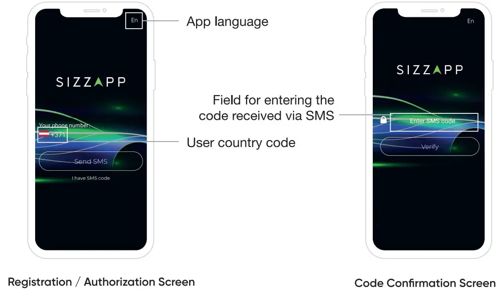 SIZZAPP Smart Security System App - Registration