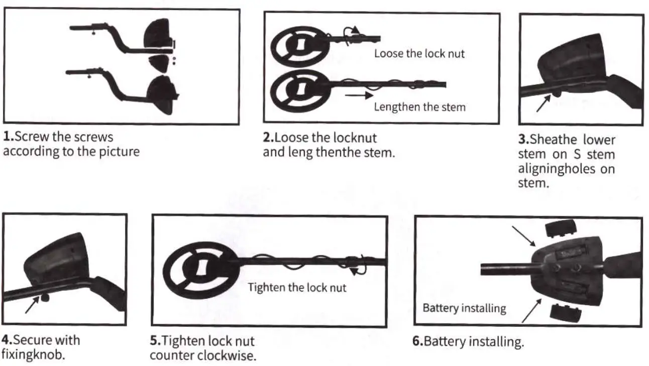 KentokTool TX-4071 Underground Metal Detector - assembly 4