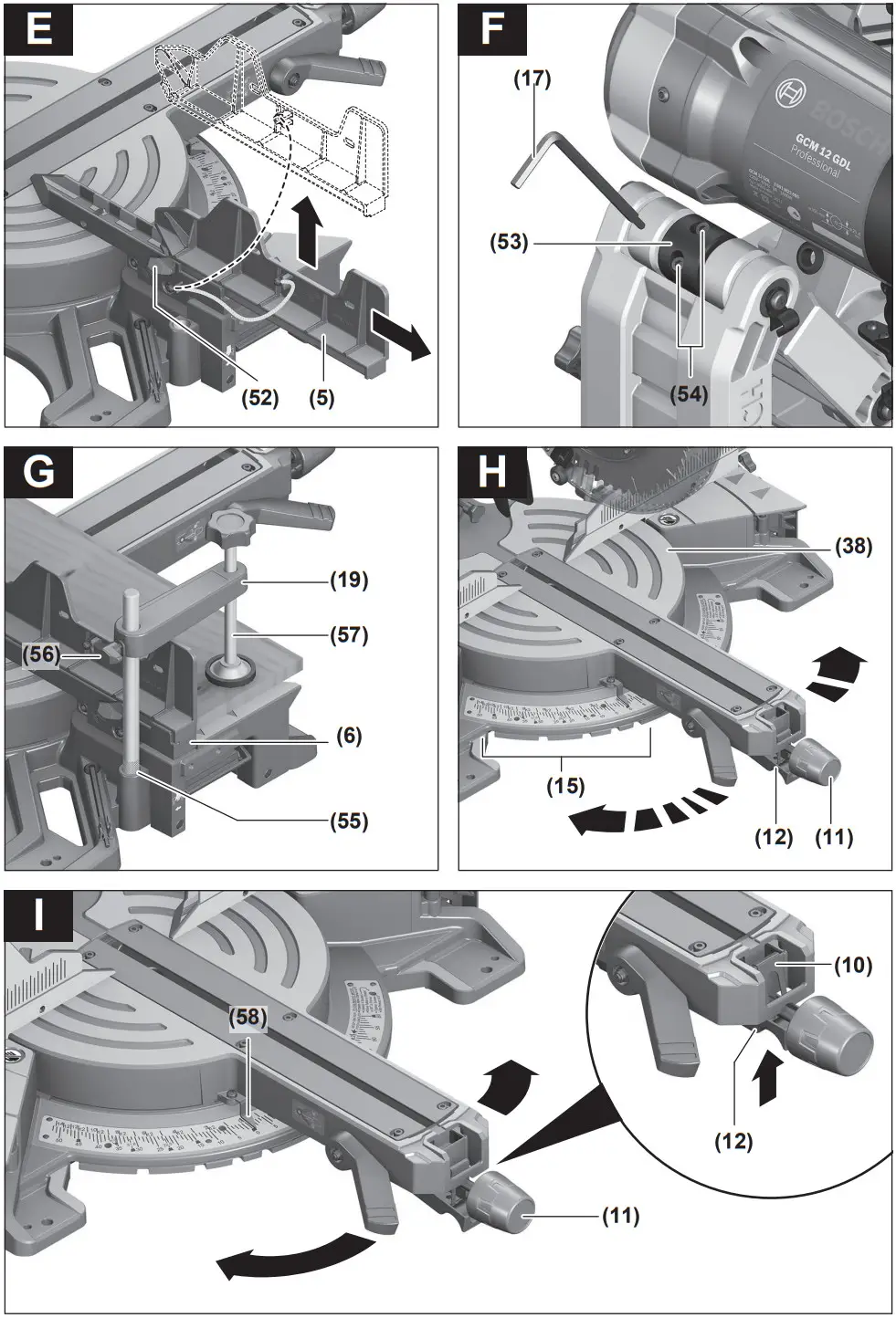BOSCH GCM 12 GDL Professional Mitre Saw - FIGURE 6