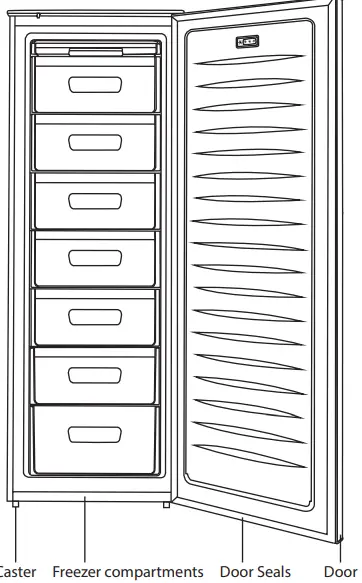 PowerPac PPFZ230 230L Upright Freezer-FIG1