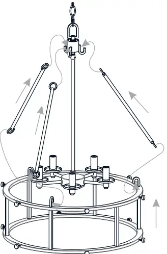 QUOIZEL FTS2821EK and FTS2821MM Fortress 5-Light Earth Black Pendant Ceiling Light-fig10