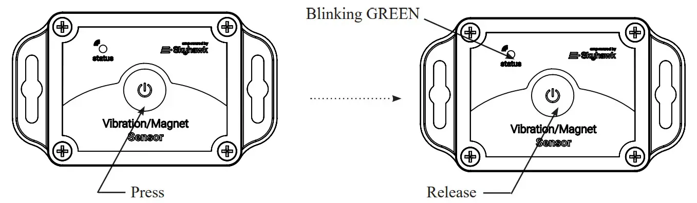 SKYHAWKTRESEN2 Vibrator Magnet Sensor - Blinking GREEN