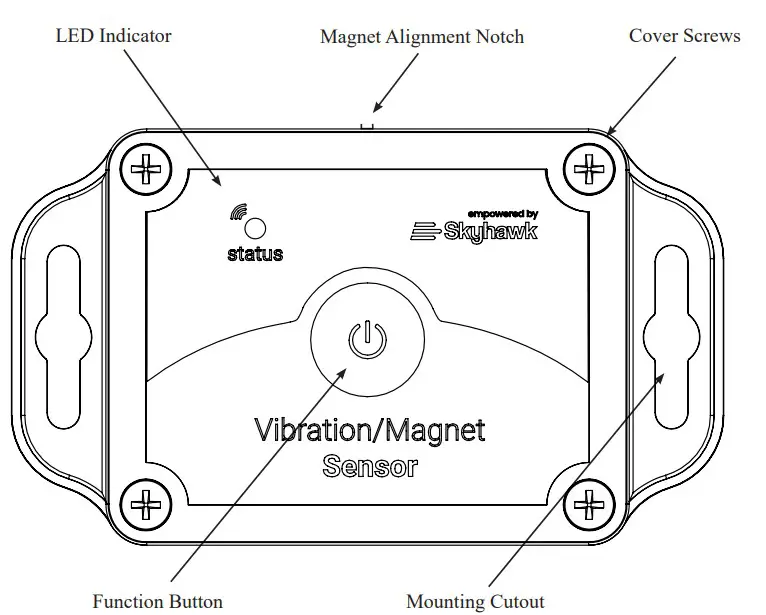 SKYHAWKTRESEN2 Vibrator Magnet Sensor - Front of Unit