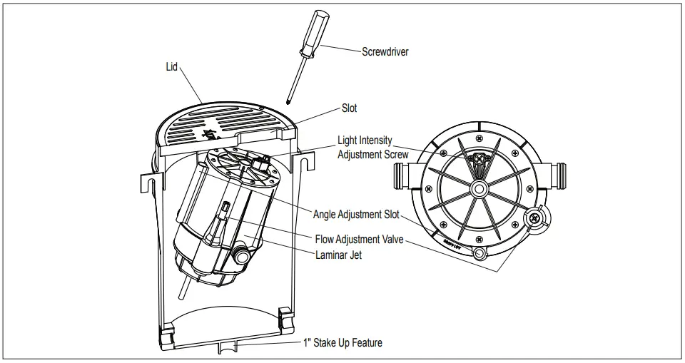 Jandy JLFBR and JLLED4C Series Laminar Jet - Adjustment