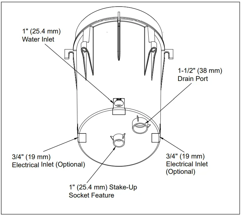 Jandy JLFBR and JLLED4C Series Laminar Jet - Bottom View