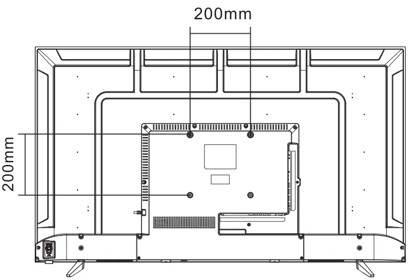 Continental CE TV55UQW1F2US 55 Inch UHD 4K Frameless Smart TV - Mounting