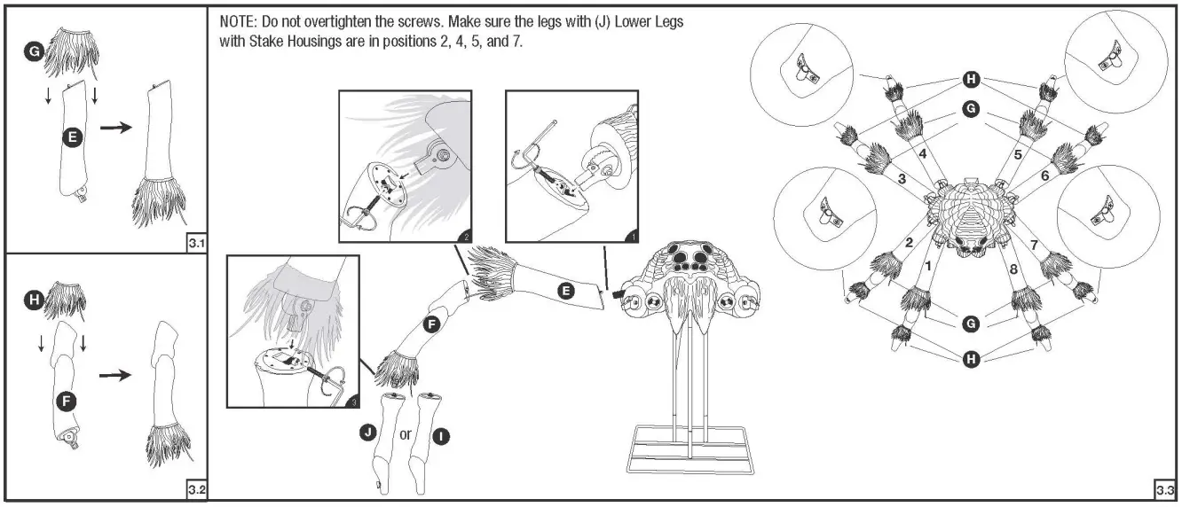 HOME ACCENTS HOLIDAY 22SV22944 7 ft Colossal Graveyard Spider - fig 3