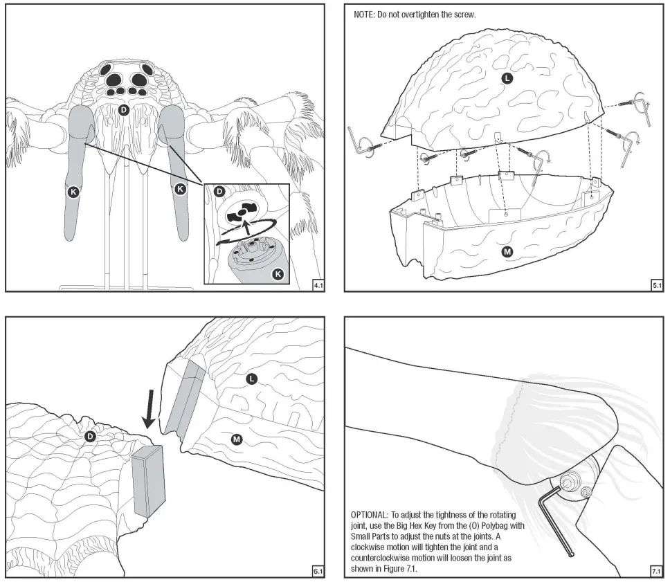HOME ACCENTS HOLIDAY 22SV22944 7 ft Colossal Graveyard Spider - fig 4