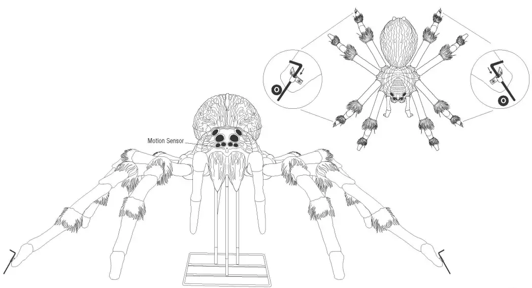 HOME ACCENTS HOLIDAY 22SV22944 7 ft Colossal Graveyard Spider - fig 5