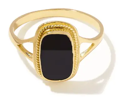 FLAWED Oval Souvenir Ring Size