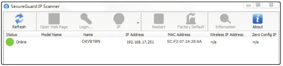 Speco Technologies O4VB1MN Network IR Outdoor Bullet Camera - Web Operation and Login