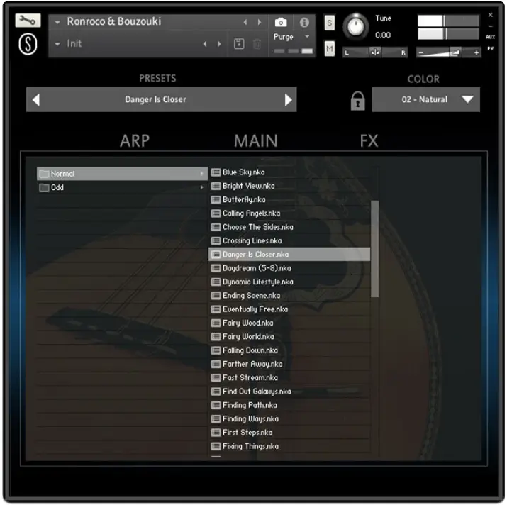 SONUSCORE Origins Vol5 Ukulele and Muted Piano - Preset Browser
