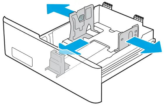 HP Color LaserJet Managed E45028 - Adjust the paper 1