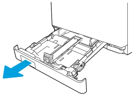HP Color LaserJet Managed E45028 - Open Tray